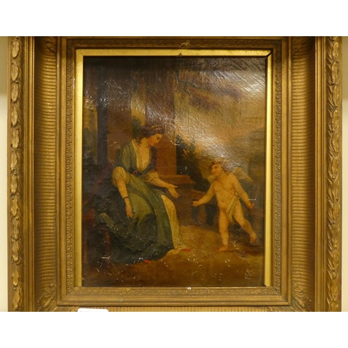 198 - 19thC European School - a mythical scene  oil on canvas  9