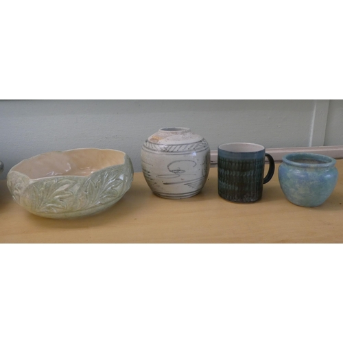 199 - Studio and named pottery: to include a Bretby bowl  11