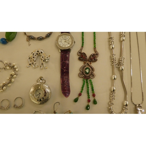 210 - Mainly 925 silver dress jewellery: to include rings, earrings, necklaces, pearls and simulated pearl... 