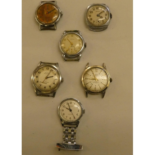 220 - Wristwatches: to include a Kered Antimagnetic example, faced by a baton and Arabic dial