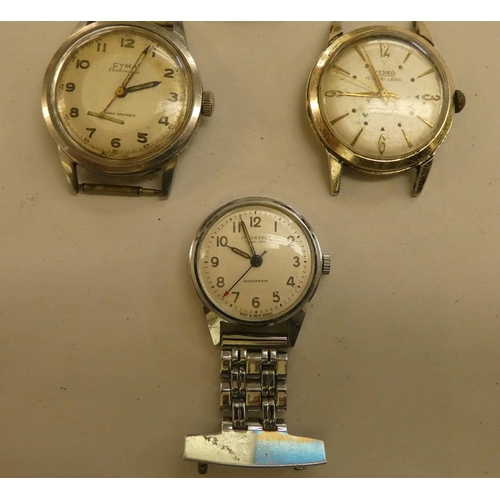 220 - Wristwatches: to include a Kered Antimagnetic example, faced by a baton and Arabic dial