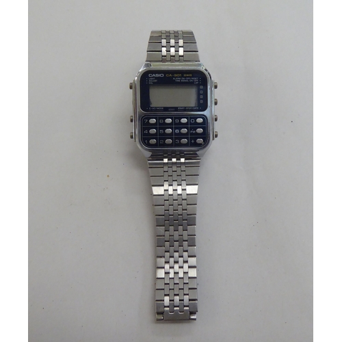 230 - A Casio CA-901 stainless steel cased calculator bracelet watch