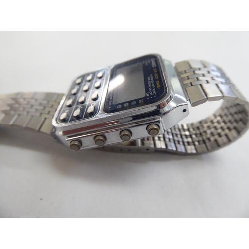 230 - A Casio CA-901 stainless steel cased calculator bracelet watch