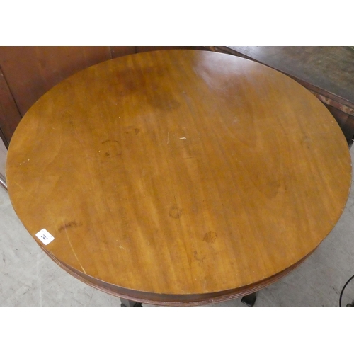 247 - An Edwardian satinwood inlaid mahogany centre table, raised on square legs  30