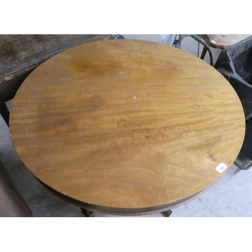 247 - An Edwardian satinwood inlaid mahogany centre table, raised on square legs  30