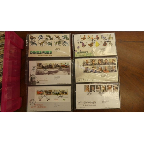 252 - Uncollated postage stamp, presentation packs and First Day covers