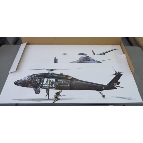 282 - After Keith Fretwell - military aircraft themed  coloured prints  18