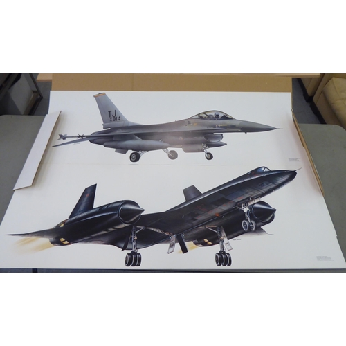 282 - After Keith Fretwell - military aircraft themed  coloured prints  18