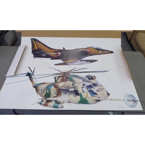 282 - After Keith Fretwell - military aircraft themed  coloured prints  18