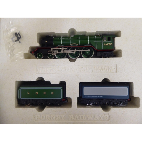 283 - Hornby railways, viz. The Flying Scotsman Limited Edition presentation set  boxed; and another ... 