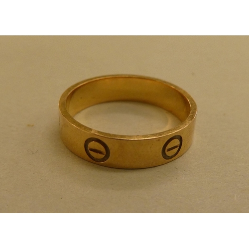 295 - An 18ct gold Cartier ring  no.8978 