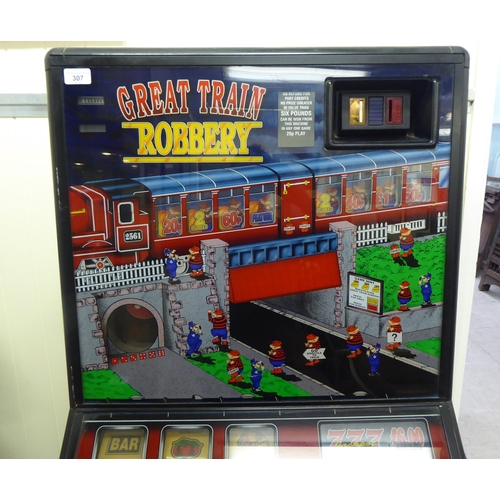 307 - A circa 1980s electrically powered 'Great Train Robbery' themed fruit machine  66