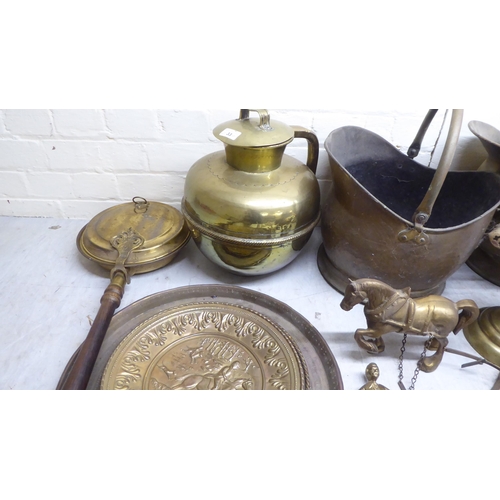 33 - Mainly late Victorian/early/mid 20thC metalware: to include a brass tea cannister  13