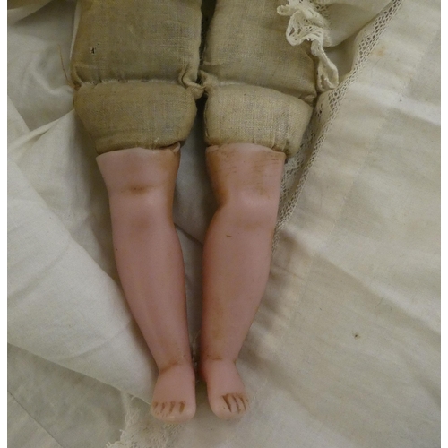 4 - Two late 19thC wax head dolls, each with a fabric body and partial limbs  14