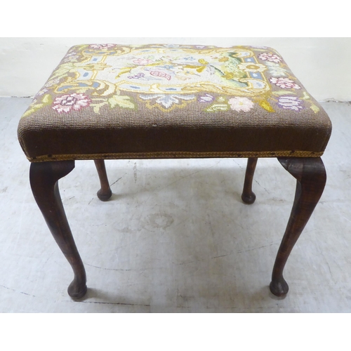 49 - Small 20thC furniture: to include an oak framed 1920s embroidered panel firescreen  34