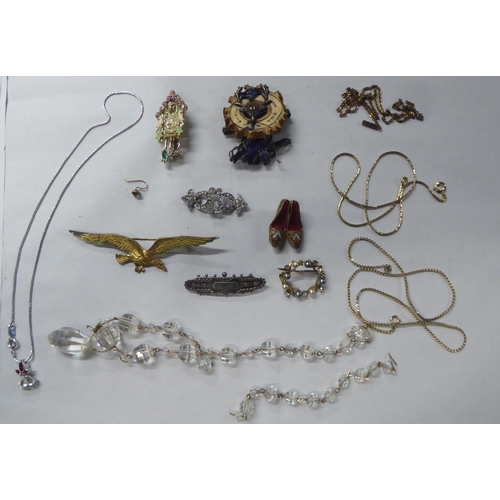 64 - Jewellery and watches: to include a yellow metal necklace