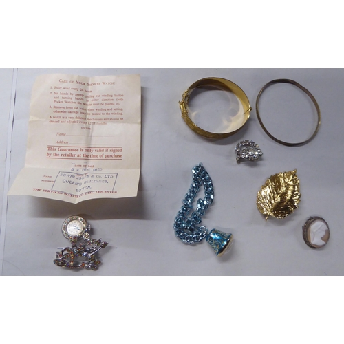 64 - Jewellery and watches: to include a yellow metal necklace