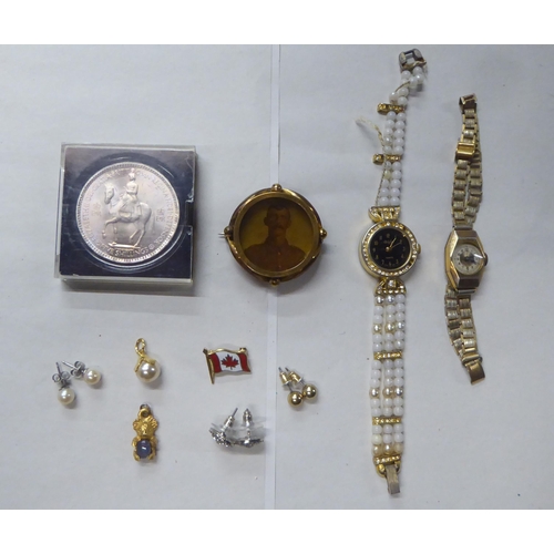 64 - Jewellery and watches: to include a yellow metal necklace