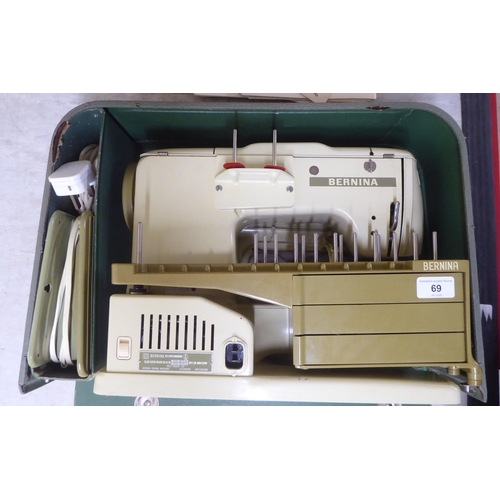 69 - A Bernina electrically powered sewing machine, model no.731, in a travel case