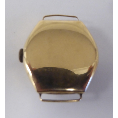 70 - A 9ct gold cased Waltham, USA wristwatch only, the movement faced by an Arabic dial with subsidiary ... 