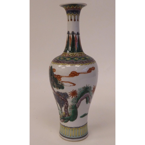 79 - A late 19thC Chinese vase of baluster form, decorated with figures in a garden setting  10