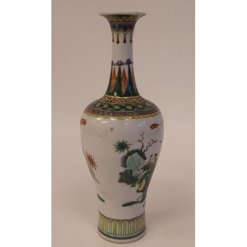 79 - A late 19thC Chinese vase of baluster form, decorated with figures in a garden setting  10