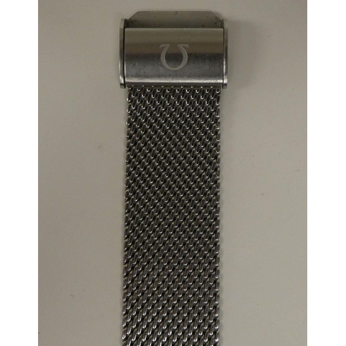 84 - A stainless steel cased and strapped automatic wristwatch 