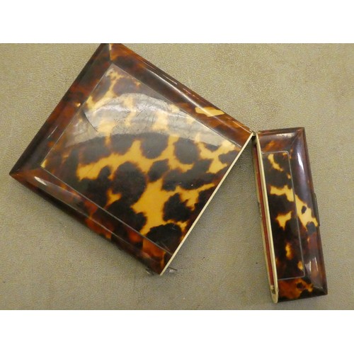 173 - A mixed lot: to include a late Victorian tortoiseshell card case with a hinged lid  4