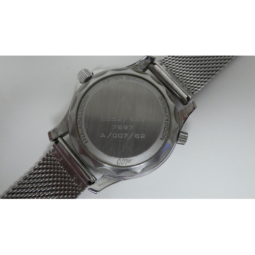 84 - A stainless steel cased and strapped automatic wristwatch 