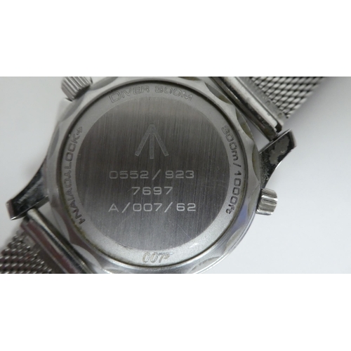 84 - A stainless steel cased and strapped automatic wristwatch 