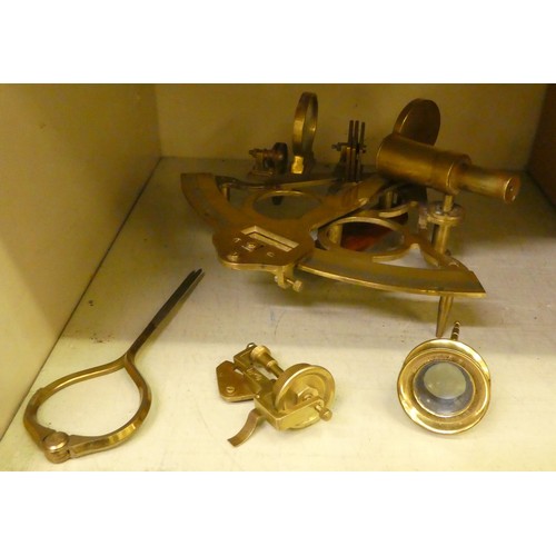 234 - Scientific instruments: to include a lacquered brass sextant