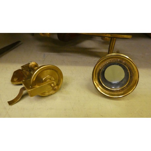 234 - Scientific instruments: to include a lacquered brass sextant