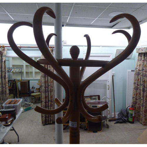 12 - A modern beech Bentwood hat/coat stand  77