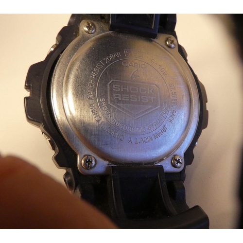 2 - Variously cased and stamped wristwatches: to include examples by G-Shock and Timex