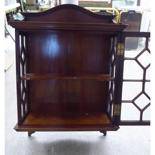 20 - An Edwardian mahogany, partially glazed hanging display cabinet  33