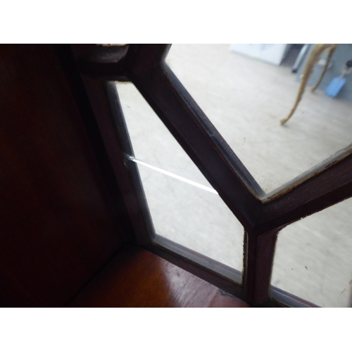 20 - An Edwardian mahogany, partially glazed hanging display cabinet  33