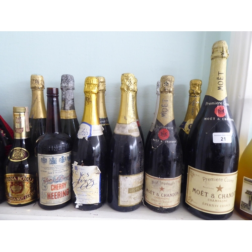 21 - Alcoholic beverages: to include a bottle of Premiere Cuvee Moet & Chandon Champagne