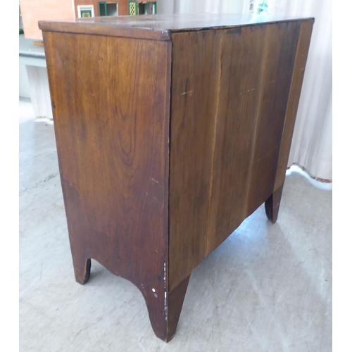 24 - A late Victorian mahogany four drawer dressing chest, raised on bracket feet  36