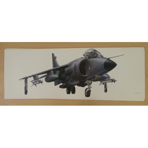 255 - After Keith Fretwell - military aircraft themed coloured prints  18