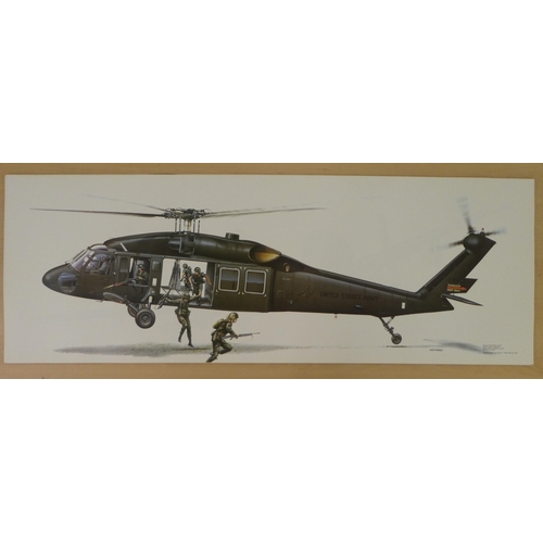 255 - After Keith Fretwell - military aircraft themed coloured prints  18