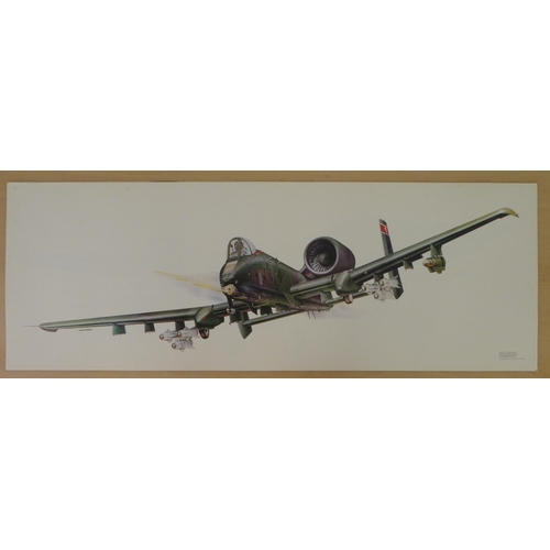 255 - After Keith Fretwell - military aircraft themed coloured prints  18