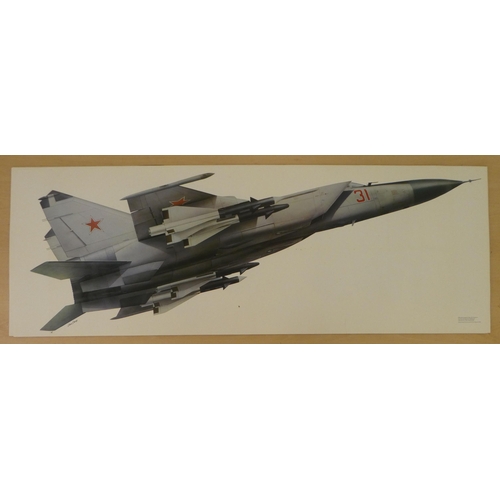 255 - After Keith Fretwell - military aircraft themed coloured prints  18