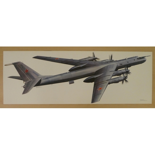 255 - After Keith Fretwell - military aircraft themed coloured prints  18