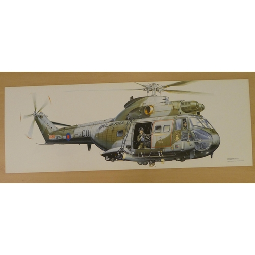 255 - After Keith Fretwell - military aircraft themed coloured prints  18