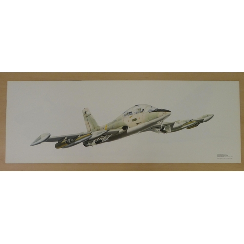 255 - After Keith Fretwell - military aircraft themed coloured prints  18