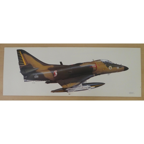 255 - After Keith Fretwell - military aircraft themed coloured prints  18