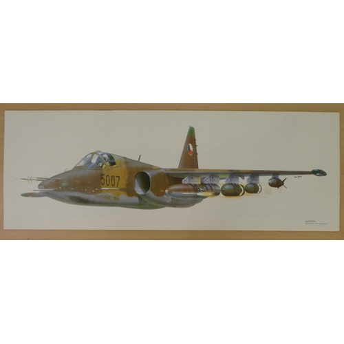 255 - After Keith Fretwell - military aircraft themed coloured prints  18