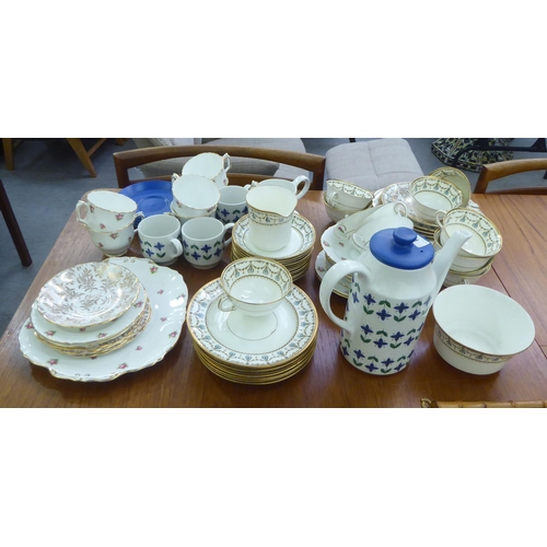 261 - Various china tea sets: to include a Midwinter Roselle pattern example