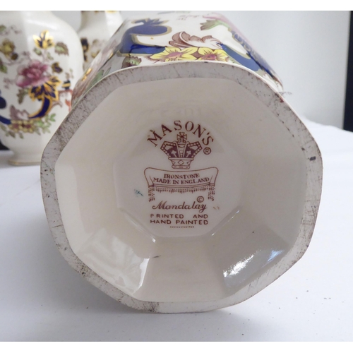 35 - Masons Ironstone china items: to include a pair of table lamps  12