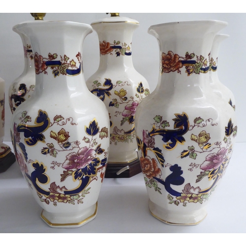 35 - Masons Ironstone china items: to include a pair of table lamps  12